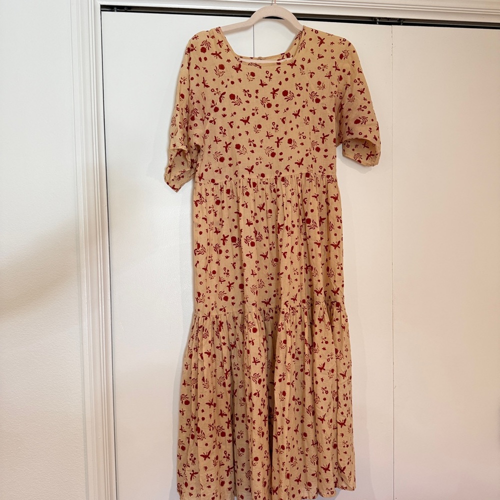 Christy dawn — Beige blockprint petite SMALL